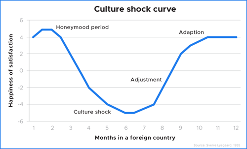 Four stages of culture shock